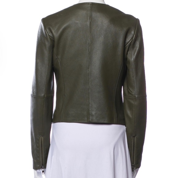 Joie Green Leather Jacket - Picture 3 of 7